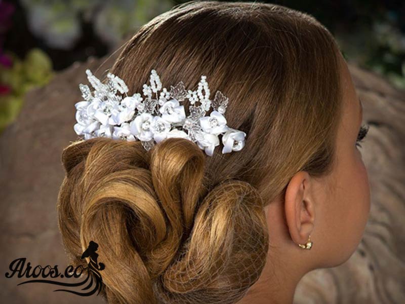 مدل تاج و تل و گل سر عروس جدید