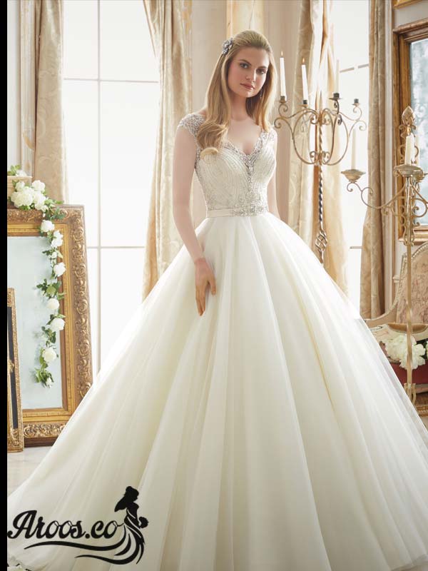 مدل لباس عروس پرنسسی زیبا