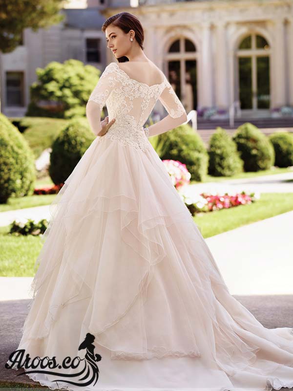 عکس لباس عروس با تور